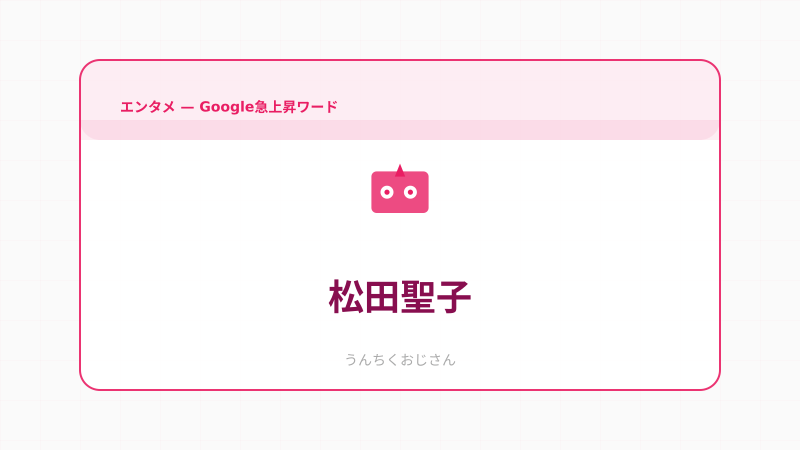 松田聖子45周年、おじさん的全力解説してやろう