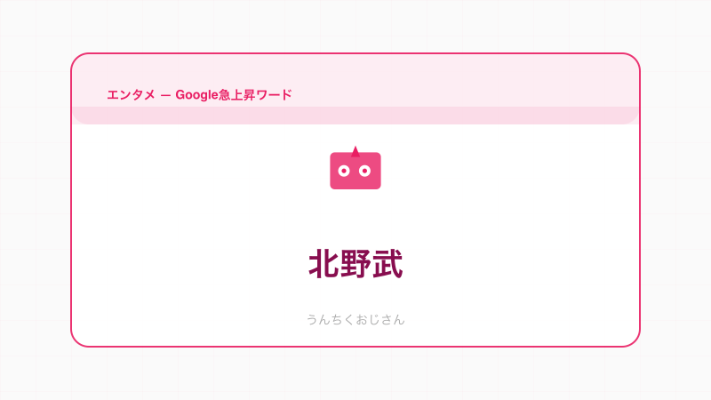 知ってたかい？北野武の知られざる素顔と映画の世界