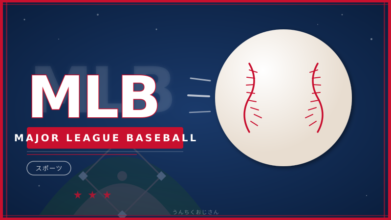 MLBのシーズン開幕、おじさんが本気で語る野球うんちく