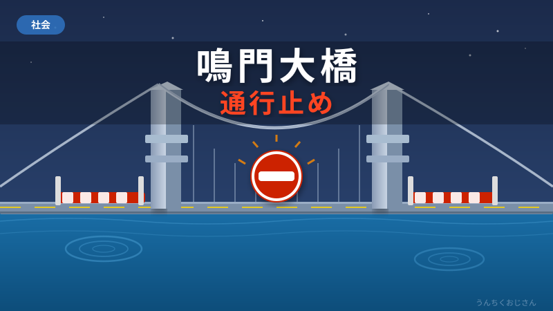 大鳴門橋が通行止め！おじさんが教える橋と海峡の深い話