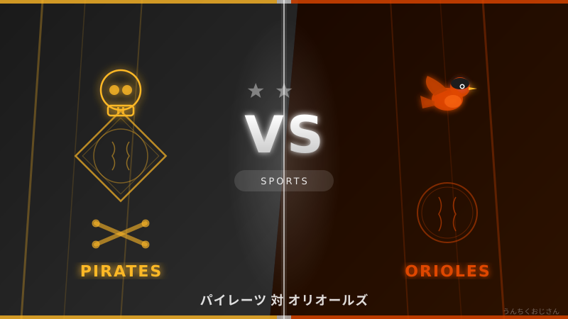 パイレーツ対オリオールズ、おじさんが語る両チームの深すぎる歴史