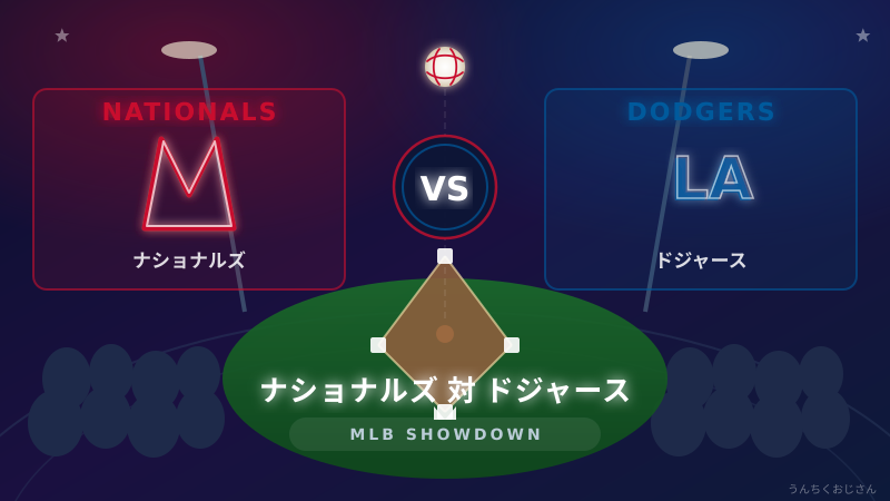 ナショナルズ対ドジャース、おじさんが本気で語ってやろう