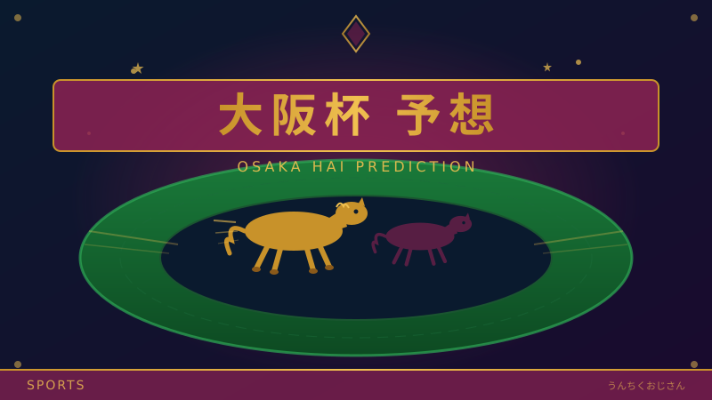 大阪杯予想、おじさんが全部教えてあげよう