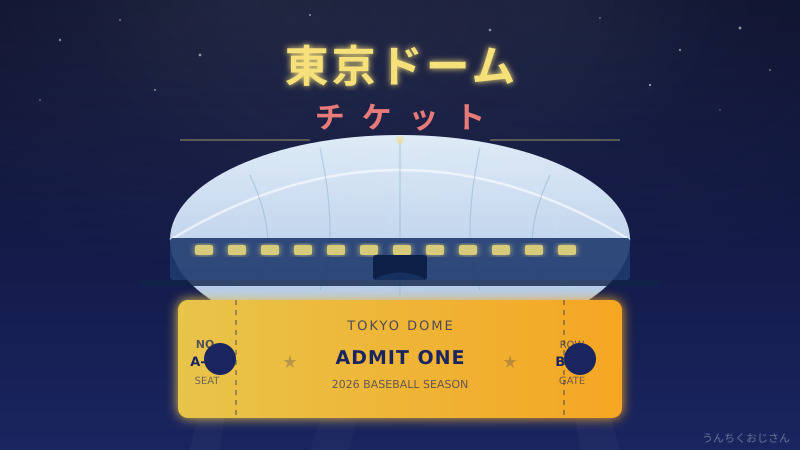 東京ドームのチケット争奪戦、おじさんが裏側まで教えてやろう