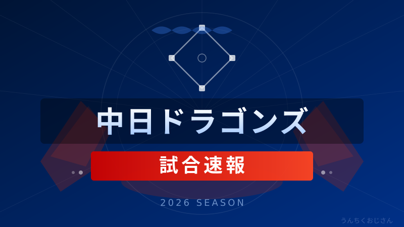 おじさん的・中日ドラゴンズ試合速報の楽しみ方、教えてやろう