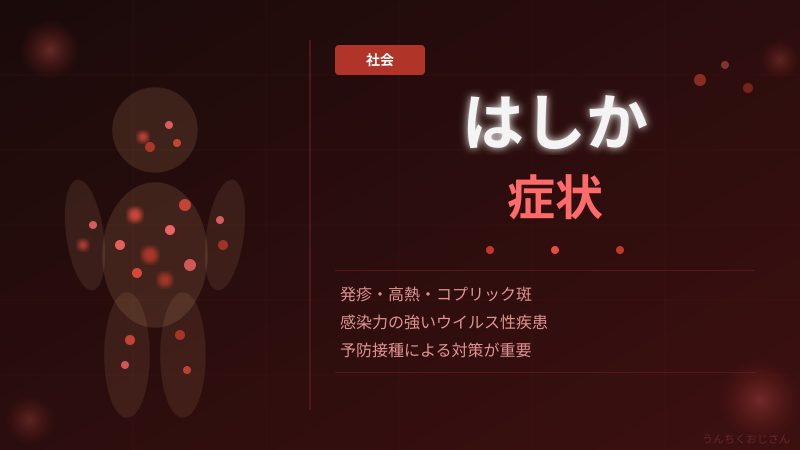 はしかが猛威を振るってるぞ！おじさんが症状から歴史まで全部教えよう