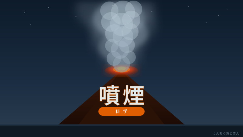 噴煙のうんちく、おじさんが全部まとめてやろう