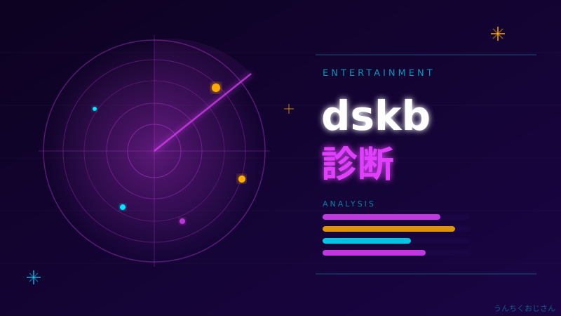 DSKB診断が大流行！おじさんが本気で分析してみたぞ