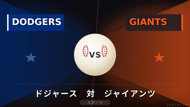 まあ聞いてくれよ！ドジャース対ジャイアンツ130年の因縁と今日の一戦